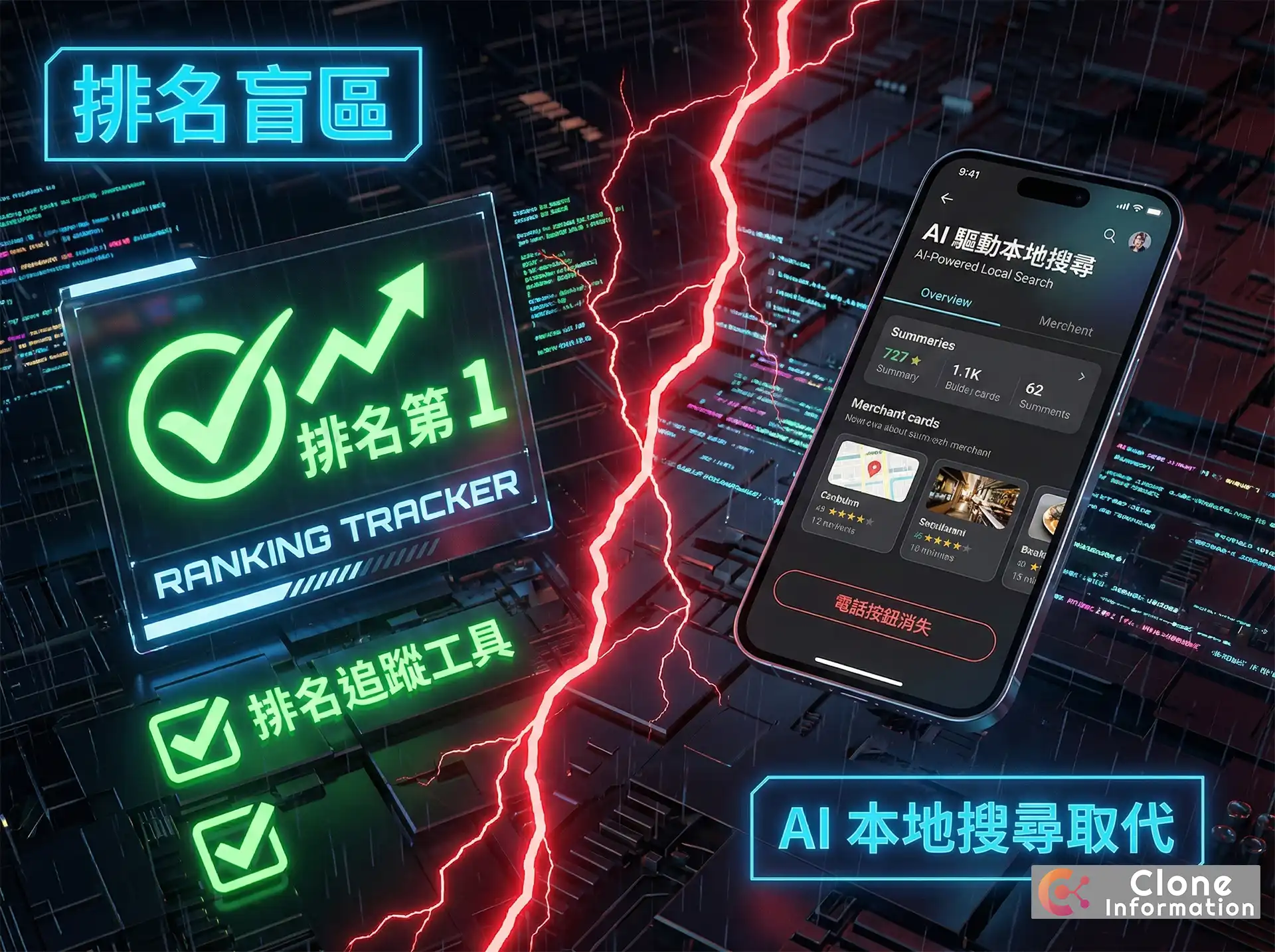 AI Overview Local Pack 造成的本地搜尋排名盲區，排名工具正常但零點擊搜尋導致實際來電下滑